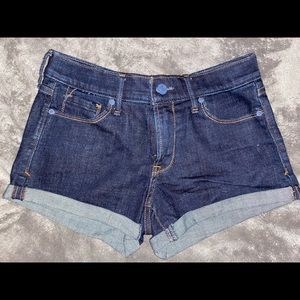 Abercrombie and fitch dark denim shorts